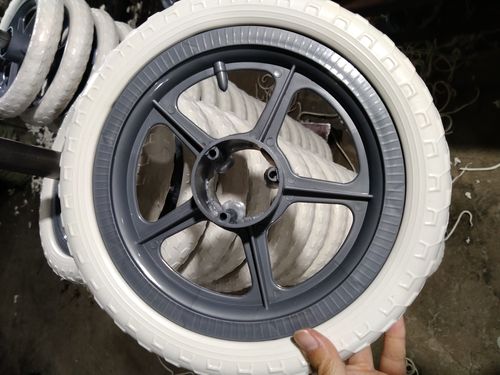 空气轮胎 eva 泡沫轮胎与塑料车轴轴承轮毂自行车车轮